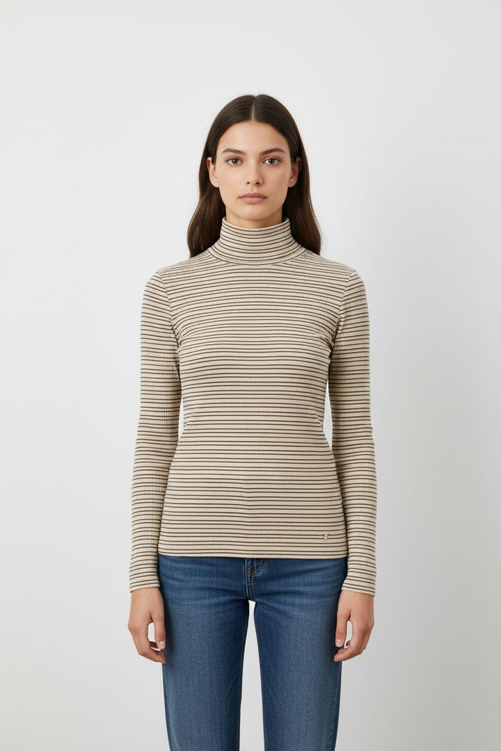 Sous-pull Beige et Noir - Taille XS/34