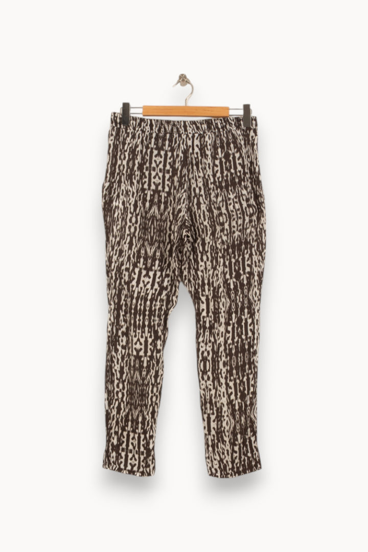 Pantalon Marron et Blanc - Taille L/40 de la marque IKKS | PARAD53914 - Vendu par Paradigme - Image 4