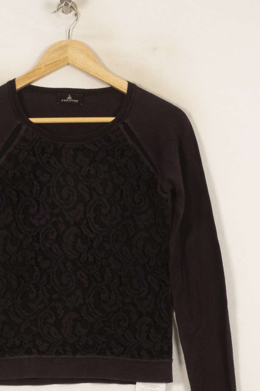 Sweatshirt Noir - Taille S/36 de la marque One Step | PARAD53915 - Vendu par Paradigme - Image 3