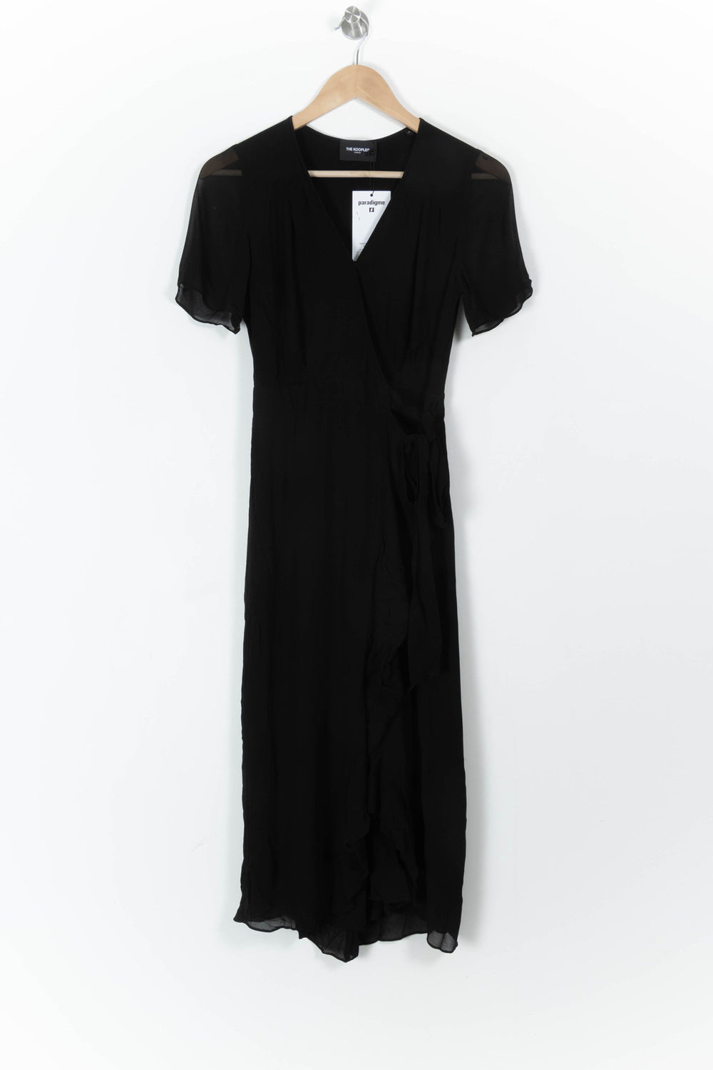 Robe Portefeuille Noire - Taille XS/34 de la marque The Kooples | PARAD53950 - Vendu par Paradigme - Image 2