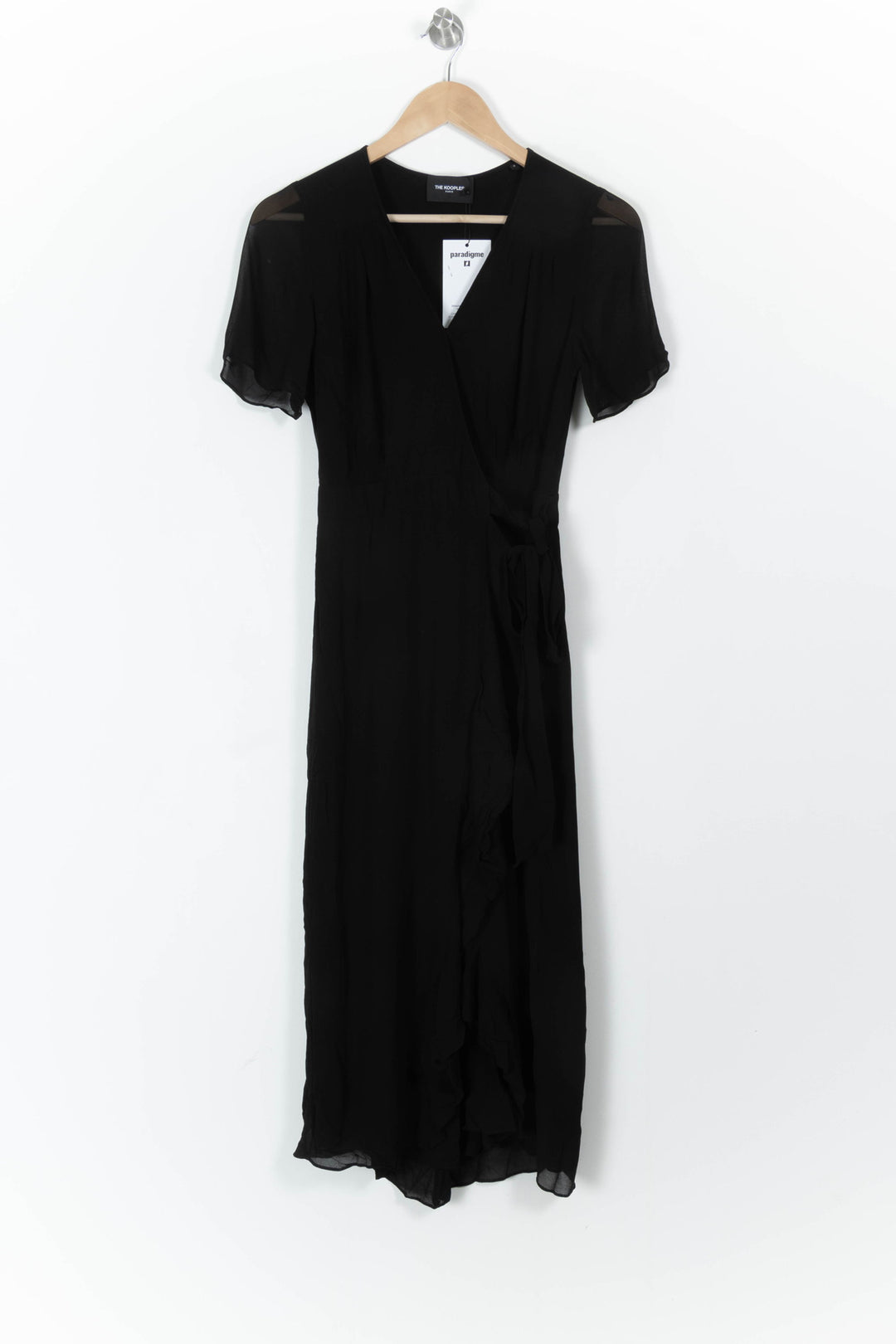 Robe Portefeuille Noire - Taille XS/34 de la marque The Kooples | PARAD53950 - Vendu par Paradigme - Image 2