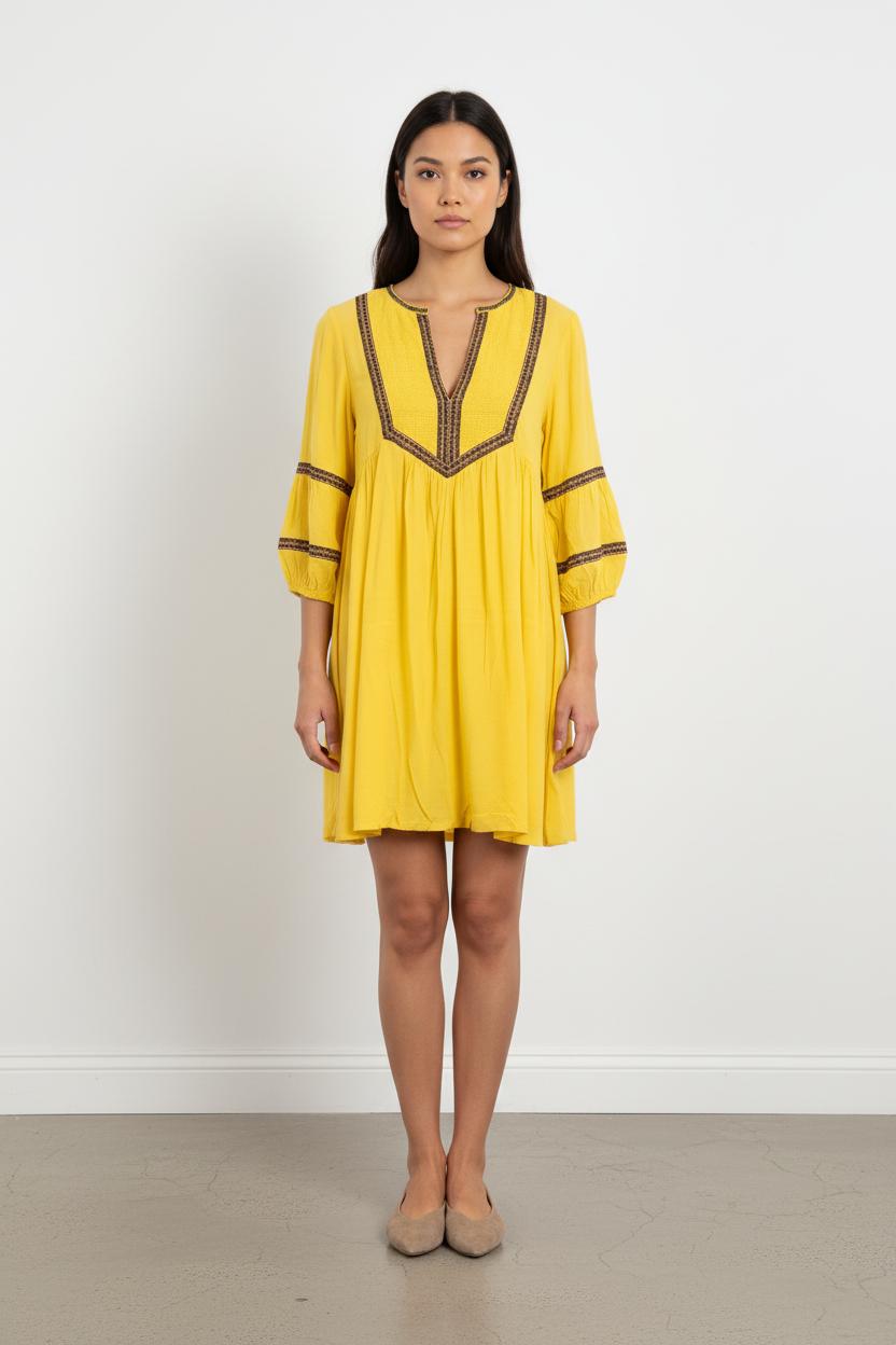 Robe Courte Jaune - Taille XS/34