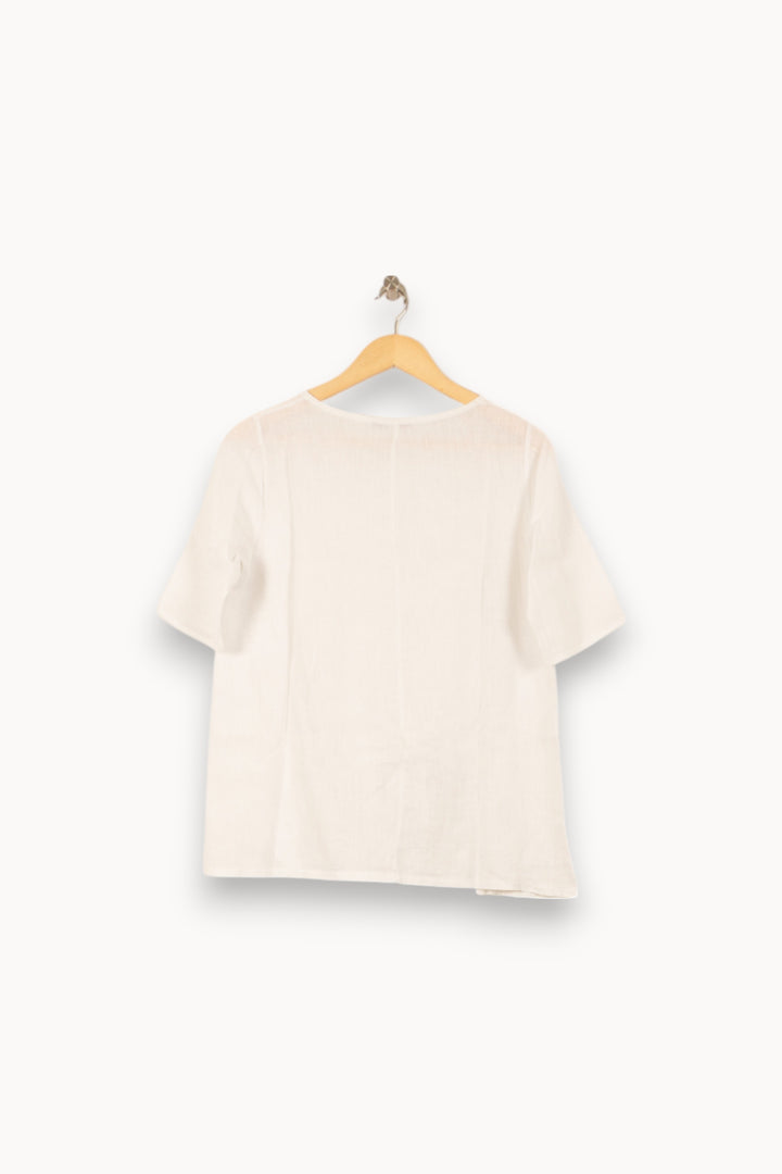 Blouse Blanche - Taille M/38 de la marque La Fée Maraboutée | PARAD53952 - Vendu par Paradigme - Image 4