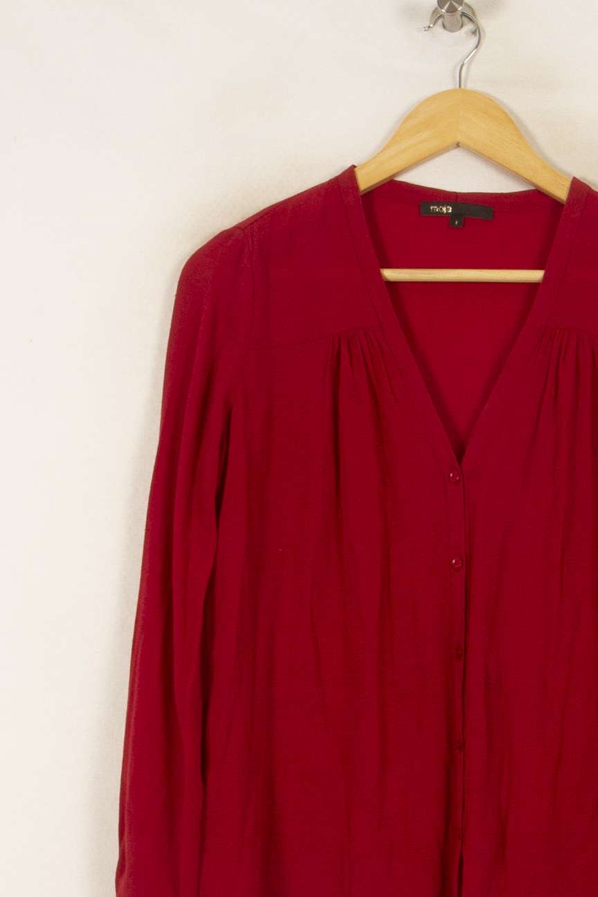 Blouse Rouge - Taille S/36 de la marque Maje | PARAD53965 - Vendu par Paradigme - Image 3