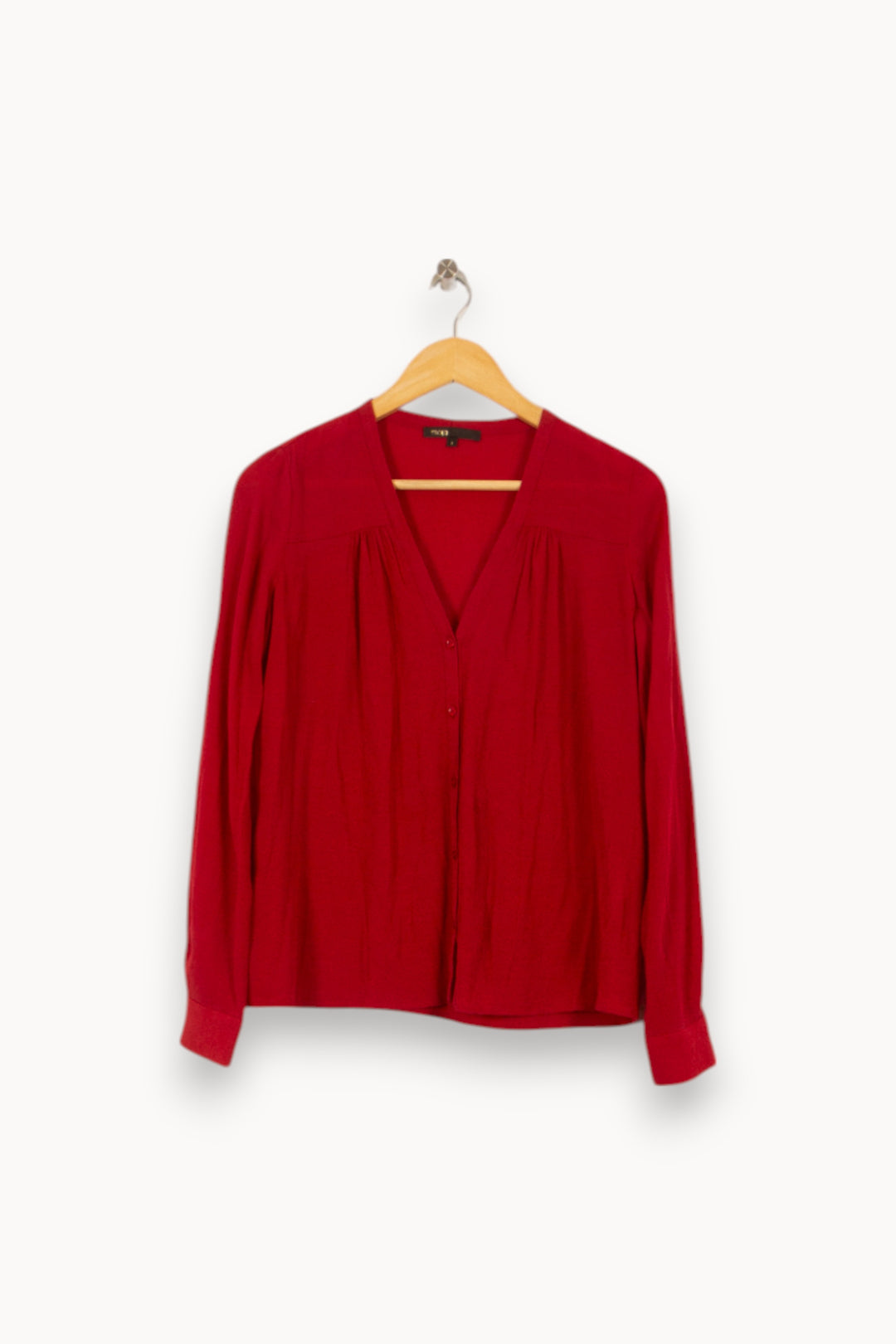Blouse Rouge - Taille S/36 de la marque Maje | PARAD53965 - Vendu par Paradigme - Image 2