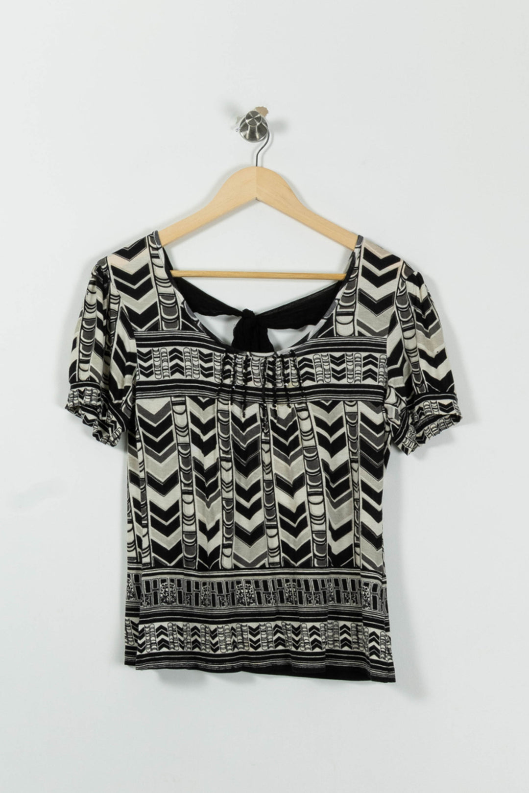 Tee-shirt Noir et Blanc - Taille M/38 de la marque Derhy | PARAD53972 - Vendu par Paradigme - Image 2