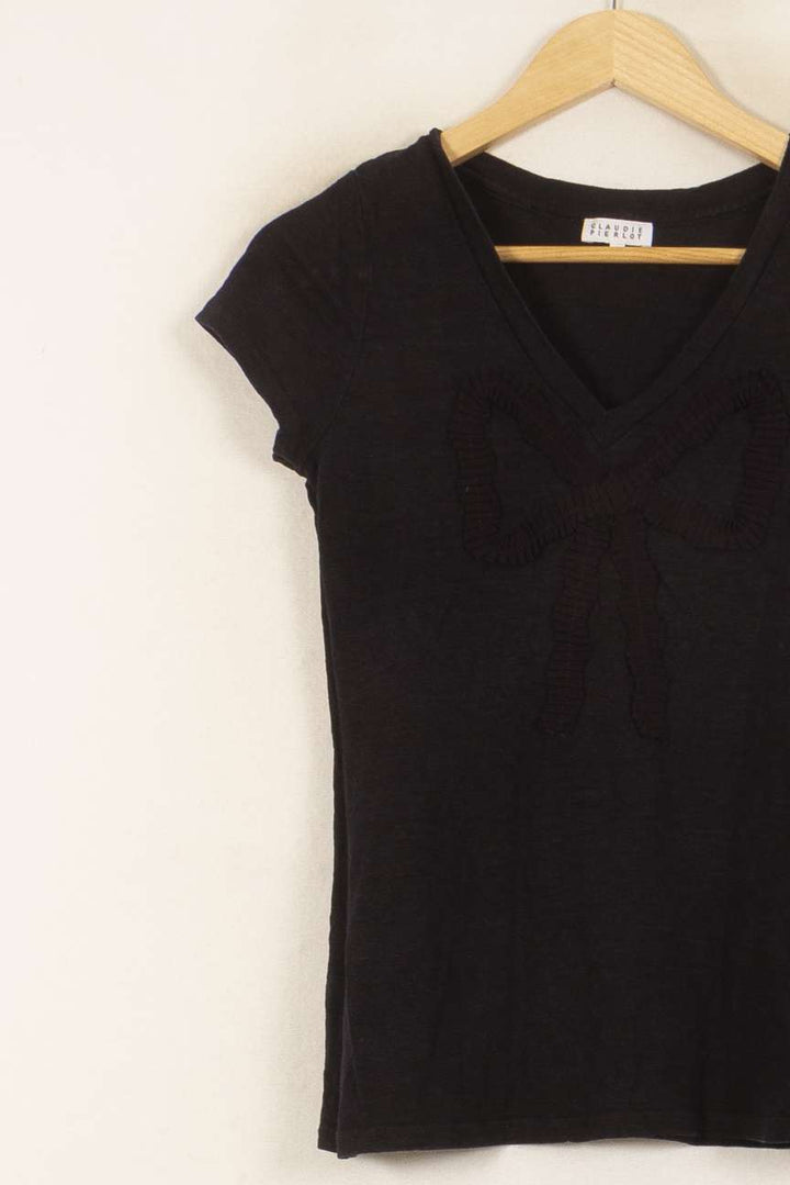Tee-shirt Noir - Taille S/36 de la marque Claudie Pierlot | PARAD53979 - Vendu par Paradigme - Image 3