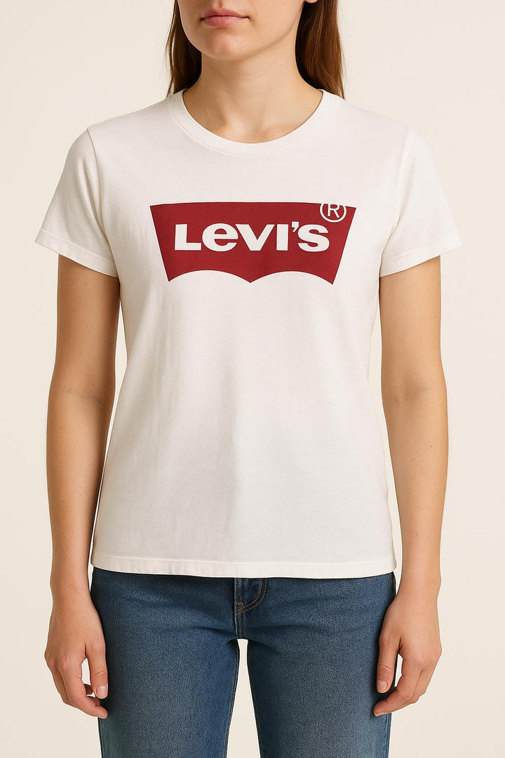 Tee-shirt Blanc et Rouge - Taille M/38 de la marque Levi's | PARAD53986 - Vendu par Paradigme - Image 1