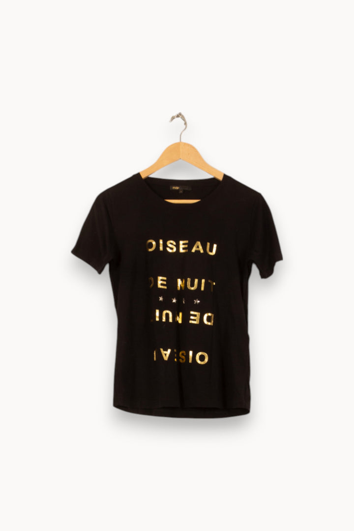 Tee-shirt Noir - Taille S/36 de la marque Maje | PARAD53987 - Vendu par Paradigme - Image 2