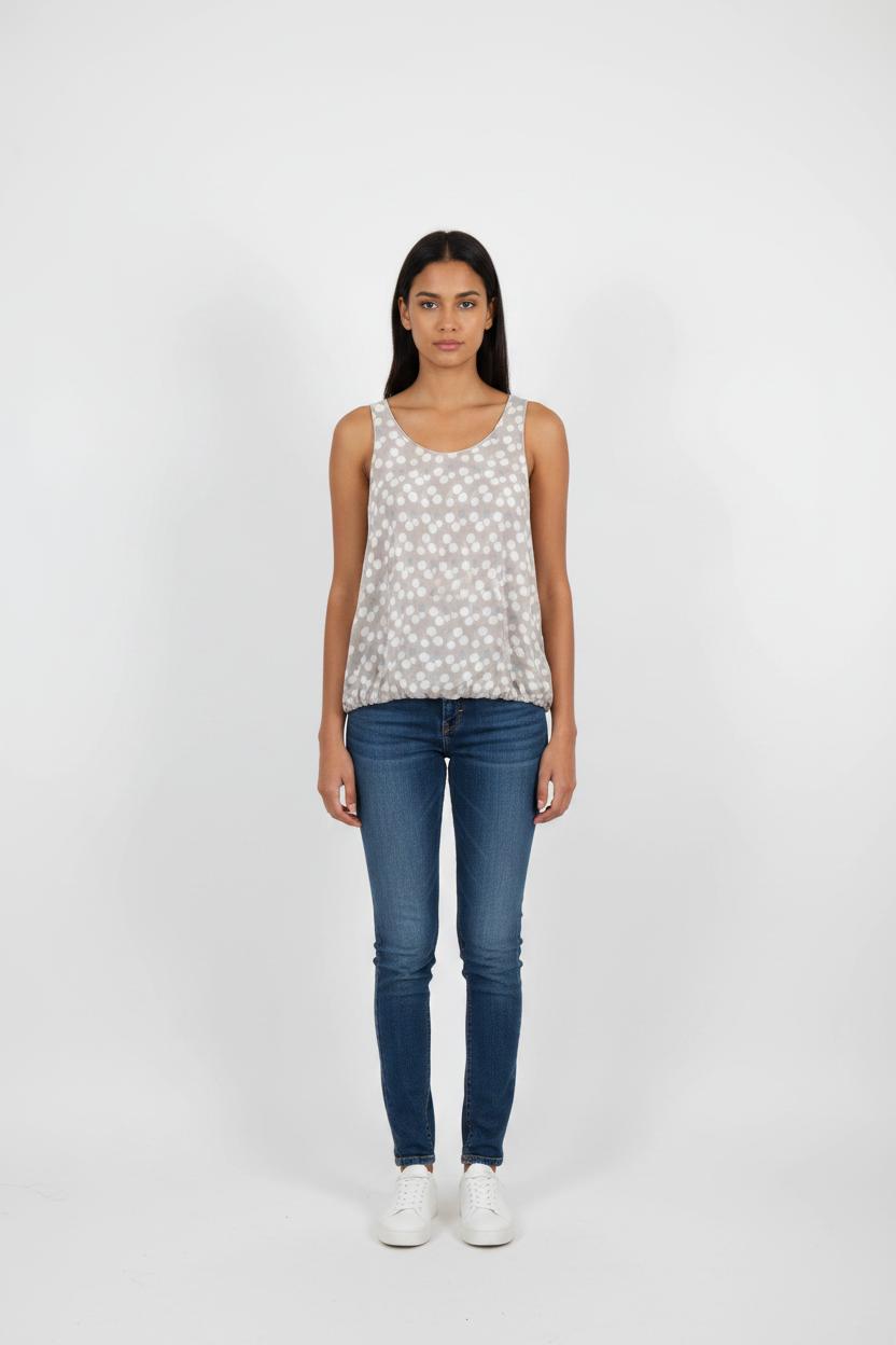 Débardeur Beige et Blanc - Taille XL/42