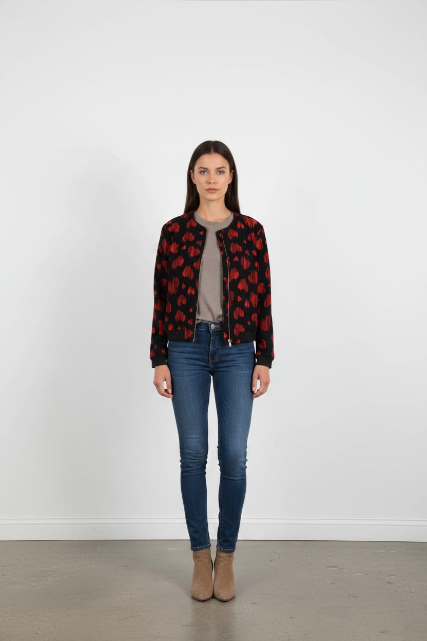 Blouson Noir et Rouge - Taille XS/34