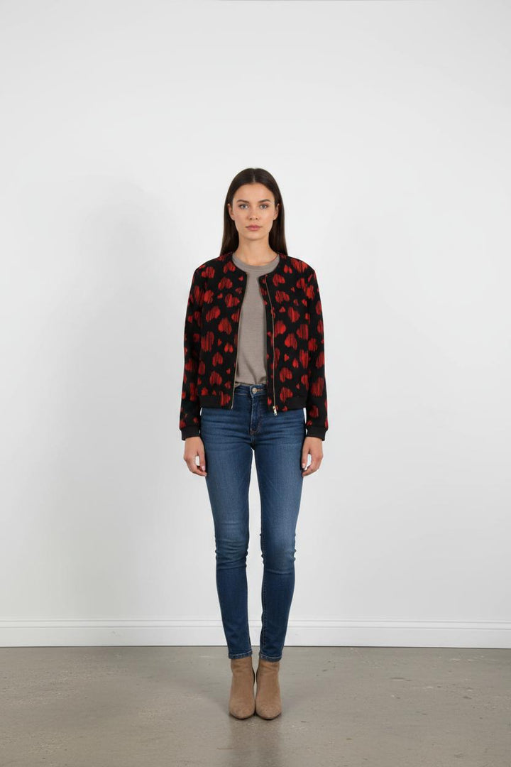 Blouson Noir et Rouge - Taille XS/34