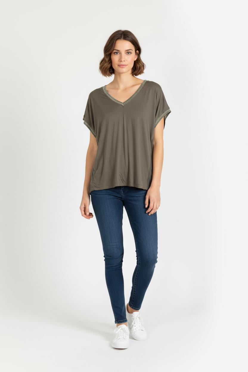 T-shirt Vert - Taille XXL/44 de la marque IKKS | PARAD54014 - Vendu par Paradigme - Image 1