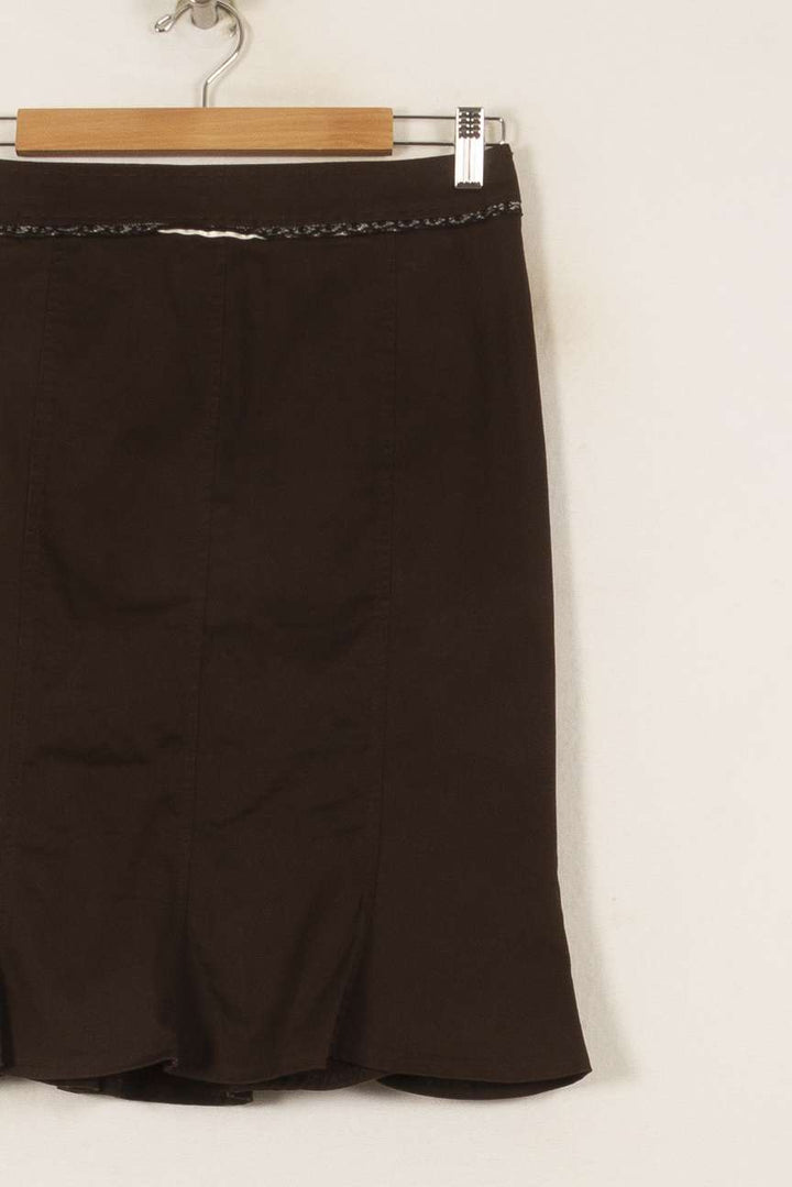 Jupe Courte Marron - Taille M/38 de la marque Tara Jarmon | PARAD54020 - Vendu par Paradigme - Image 3
