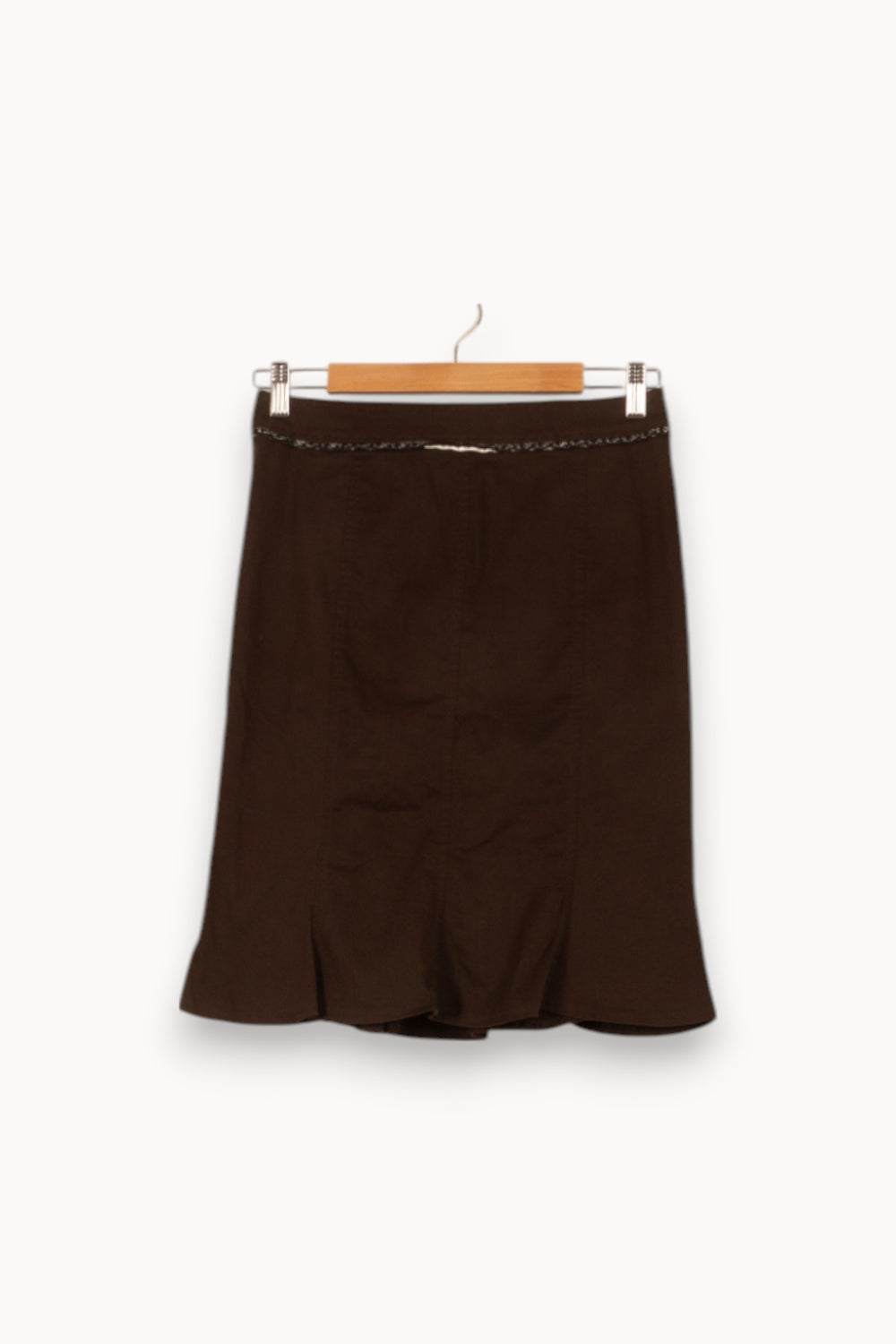 Jupe Courte Marron - Taille M/38 de la marque Tara Jarmon | PARAD54020 - Vendu par Paradigme - Image 2