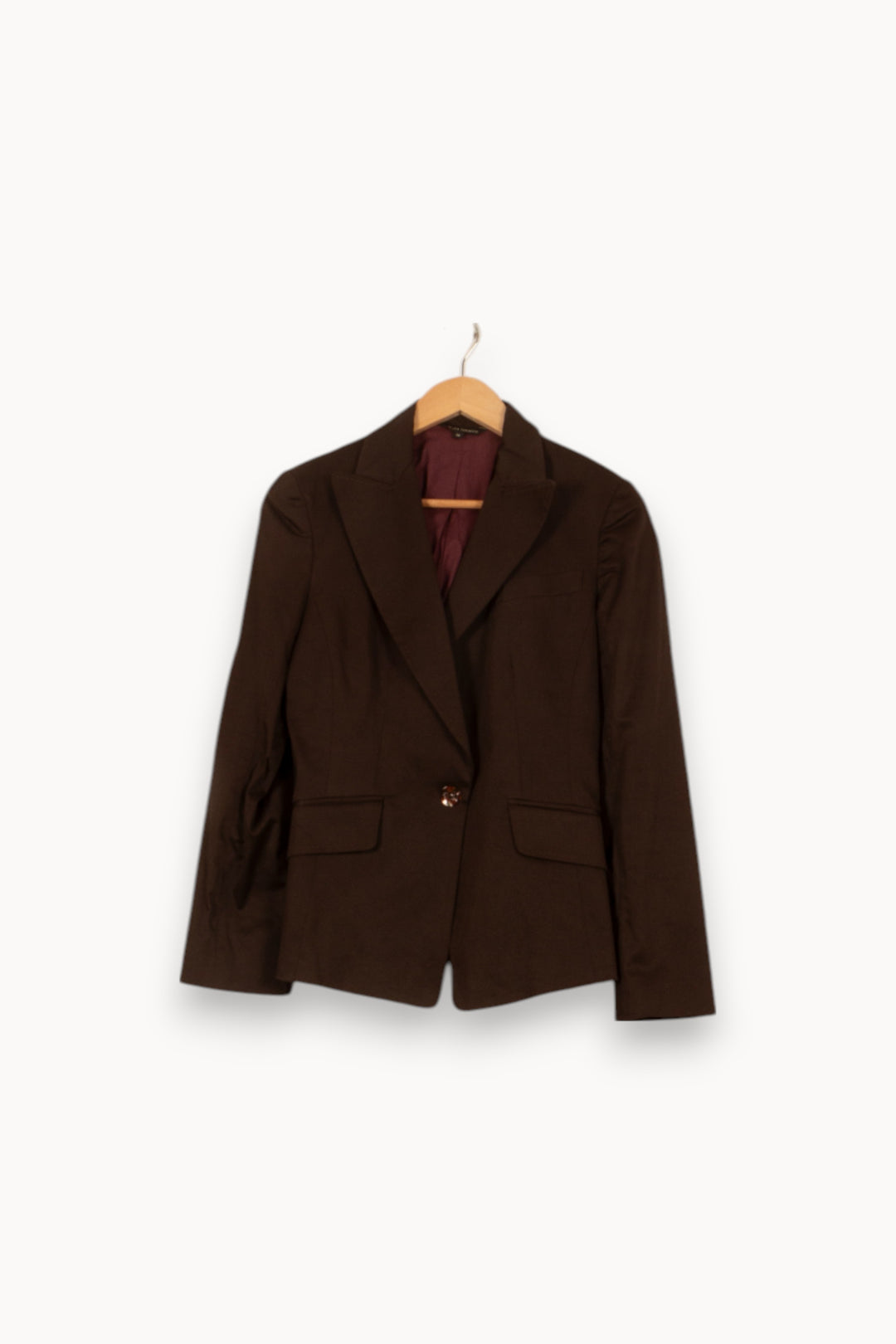 Blazer Marron - Taille S/36 de la marque Tara Jarmon | PARAD54021 - Vendu par Paradigme - Image 2