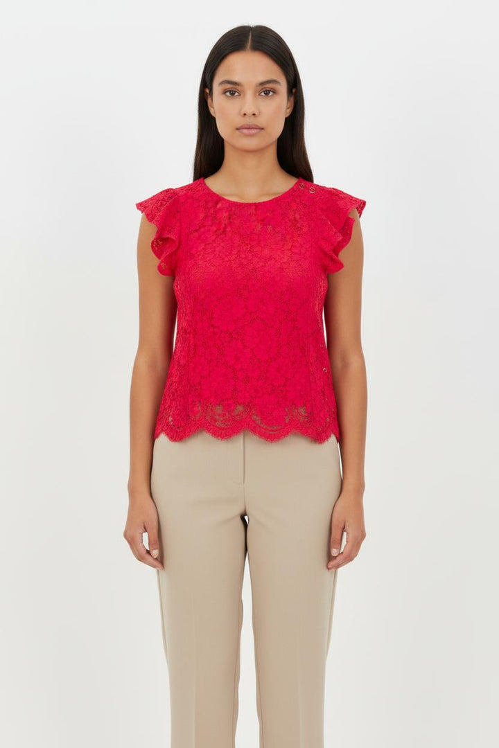 Blouse Dentelle Rose - Taille S/36