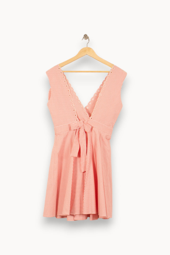 Robe patineuse rose et blanche - Taille M/38 de la marque Claudie Pierlot | PARAD54037 - Vendu par Paradigme - Image 4