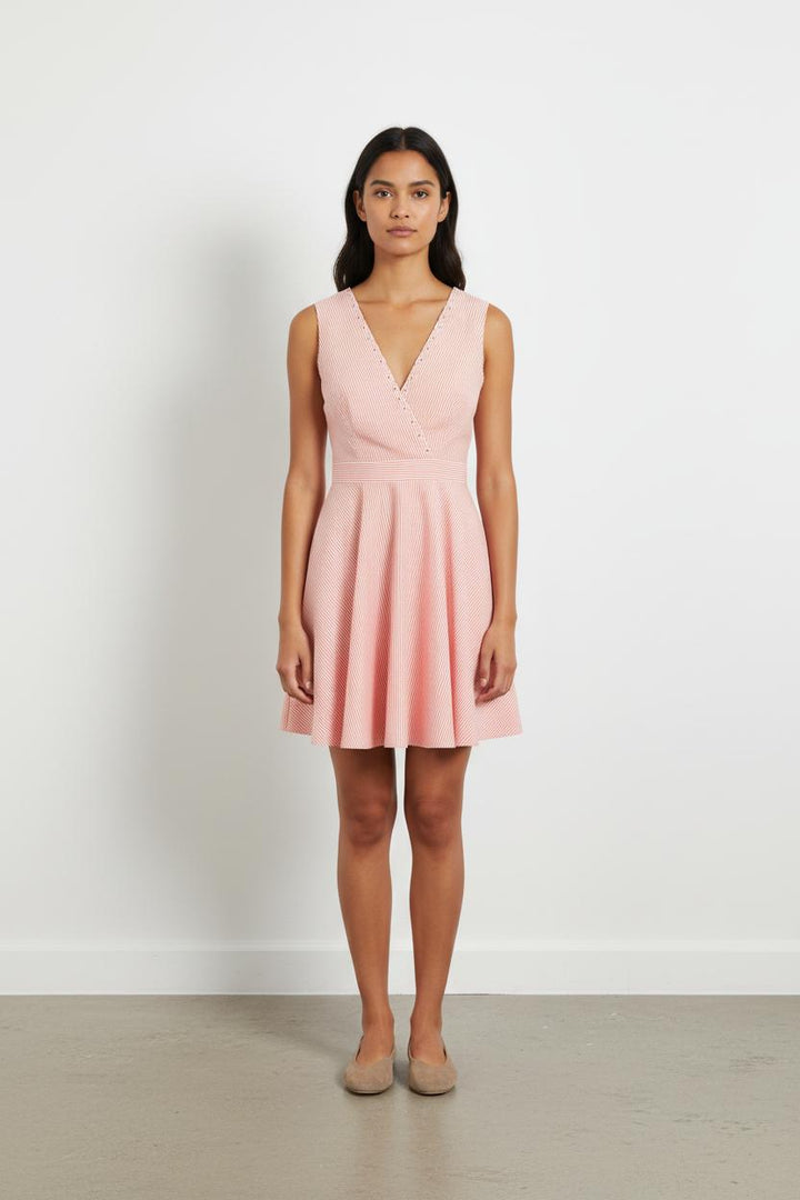 Robe patineuse rose et blanche - Taille M/38