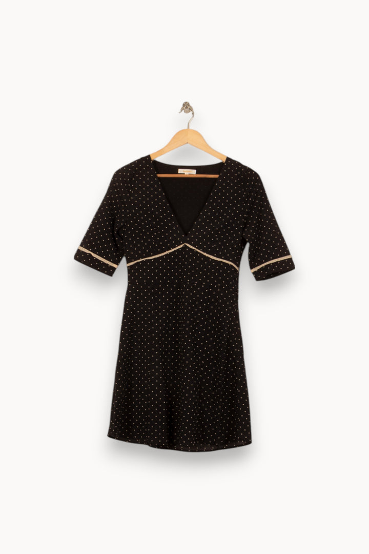 Robe Courte Noire à Pois Blancs - Taille S/36 de la marque Grace & Mila | PARAD54038 - Vendu par Paradigme - Image 2
