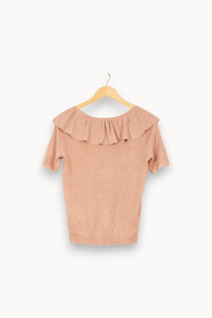 Tee-shirt Rose - Taille M/38 de la marque Claudie Pierlot | PARAD54043 - Vendu par Paradigme - Image 4