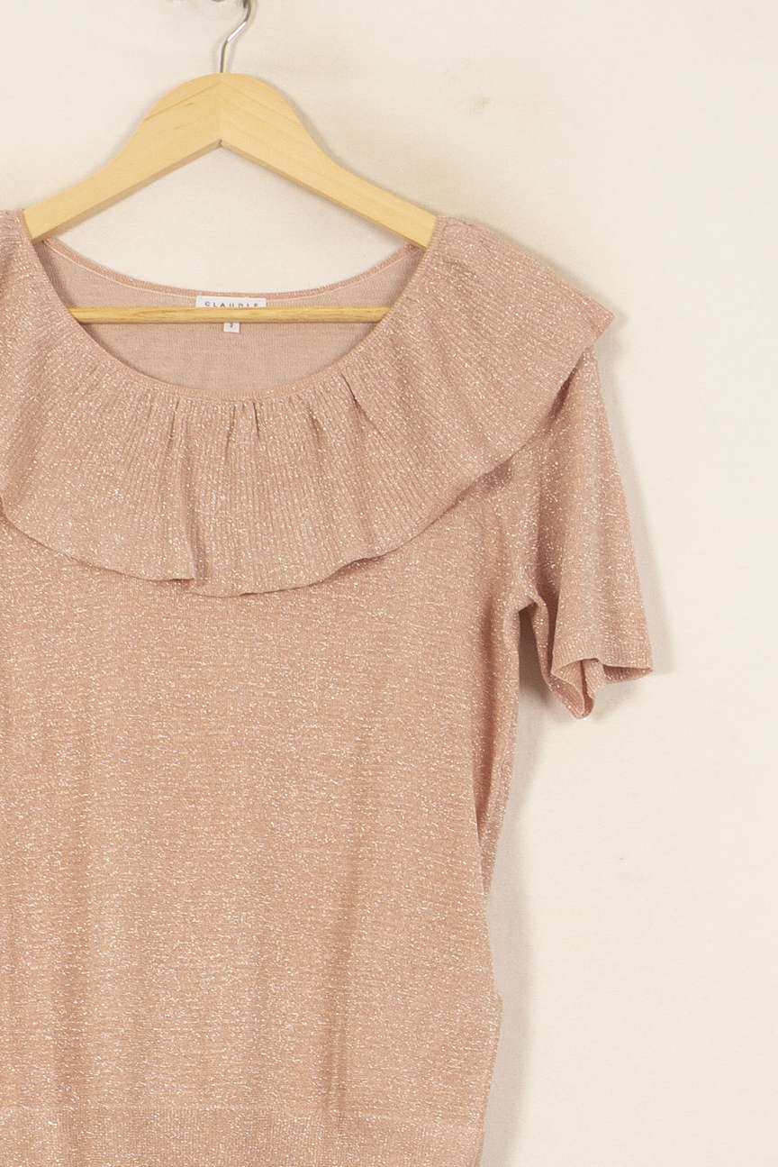 Tee-shirt Rose - Taille M/38 de la marque Claudie Pierlot | PARAD54043 - Vendu par Paradigme - Image 3