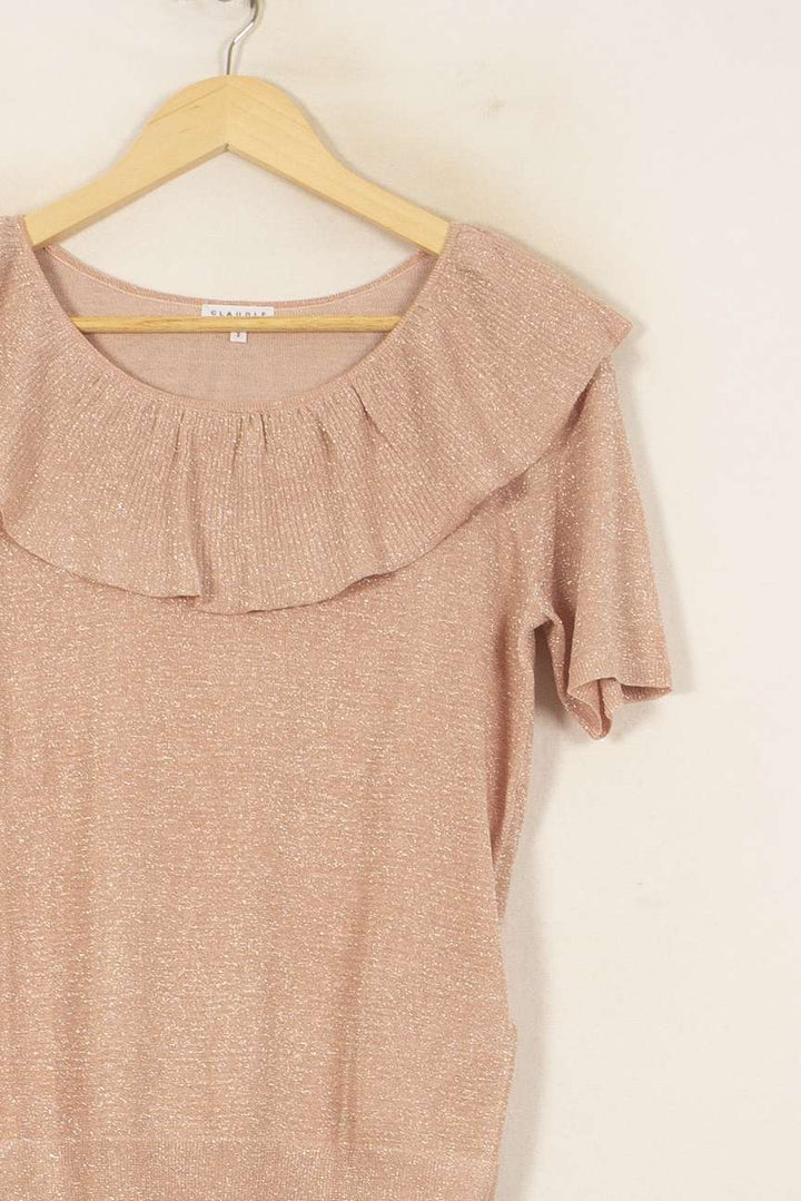 Tee-shirt Rose - Taille M/38 de la marque Claudie Pierlot | PARAD54043 - Vendu par Paradigme - Image 3
