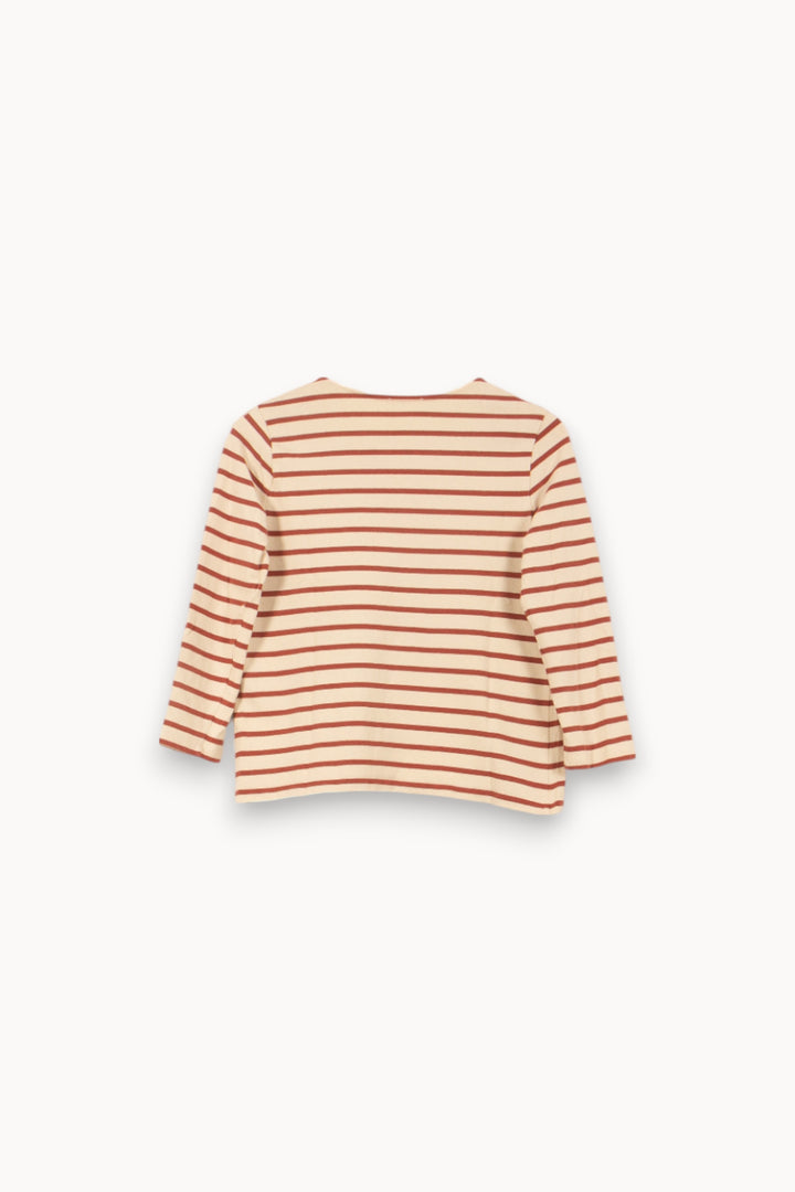 Marinière Ecrue et Rouge - Taille S/36 de la marque Sézane | PARAD54045 - Vendu par Paradigme - Image 4