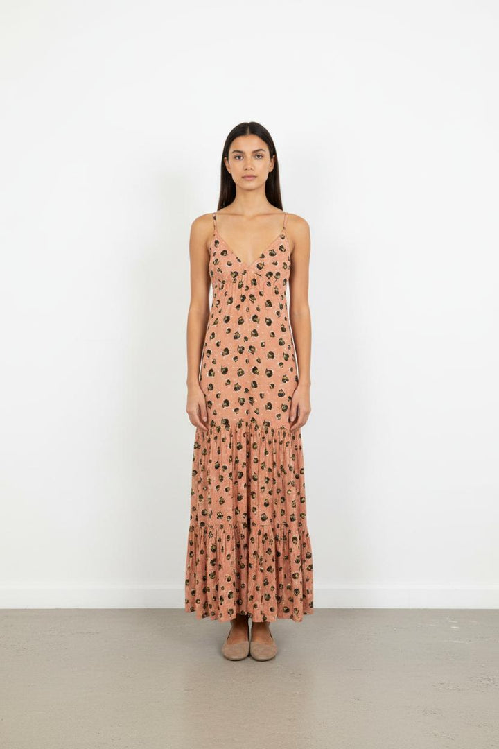 Robe Longue Rose et Noire - Taille XS/34