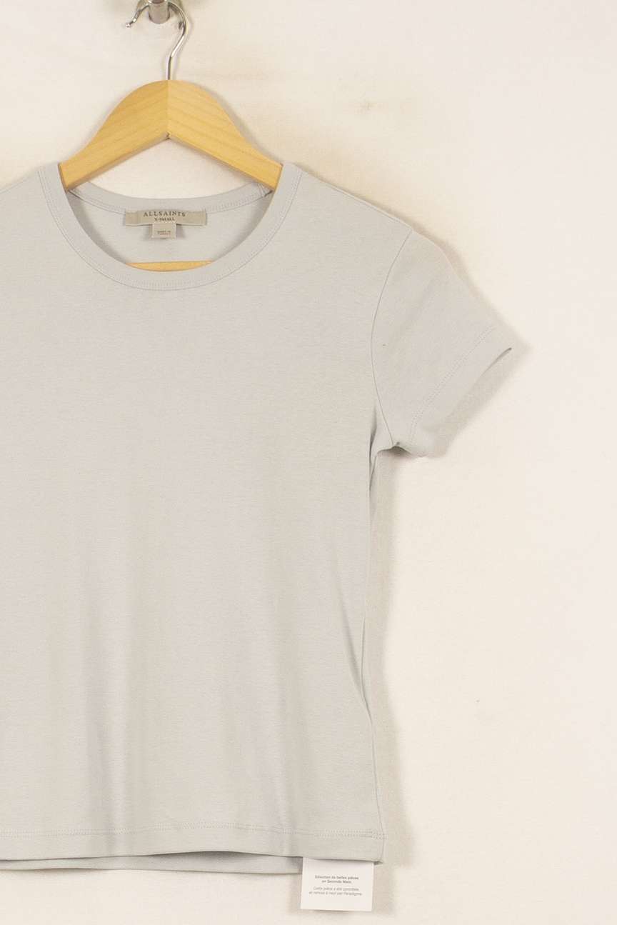 Tee-shirt Gris - Taille XS/34 de la marque All Saints | PARAD54057 - Vendu par Paradigme - Image 3