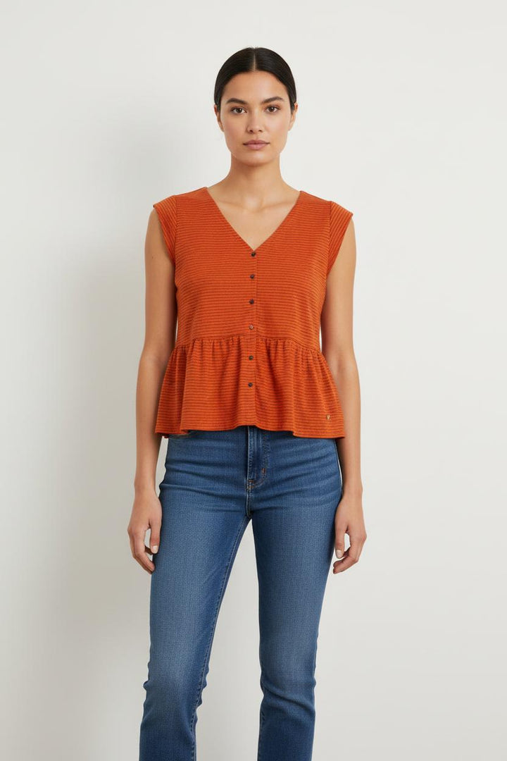 Blouse Orange - Taille XS/34