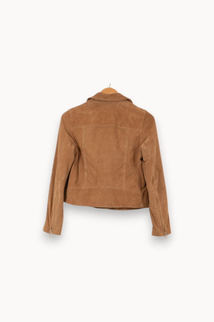 Blouson Motard Beige - Taille XS/34 de la marque All Saints | PARAD54067 - Vendu par Paradigme - Image 4