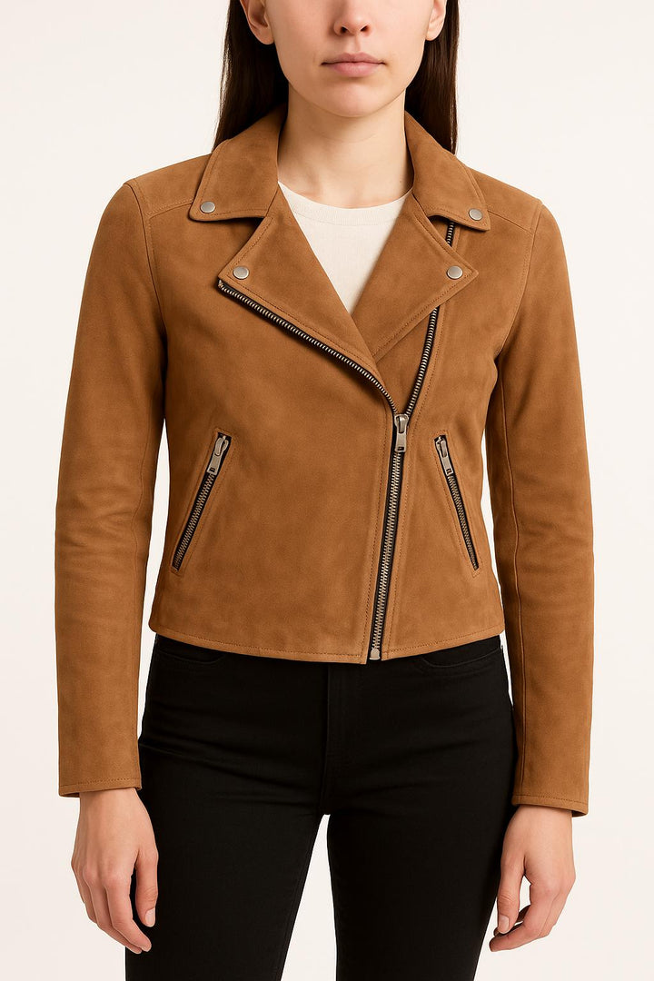 Blouson Motard Beige - Taille XS/34 de la marque All Saints | PARAD54067 - Vendu par Paradigme - Image 1