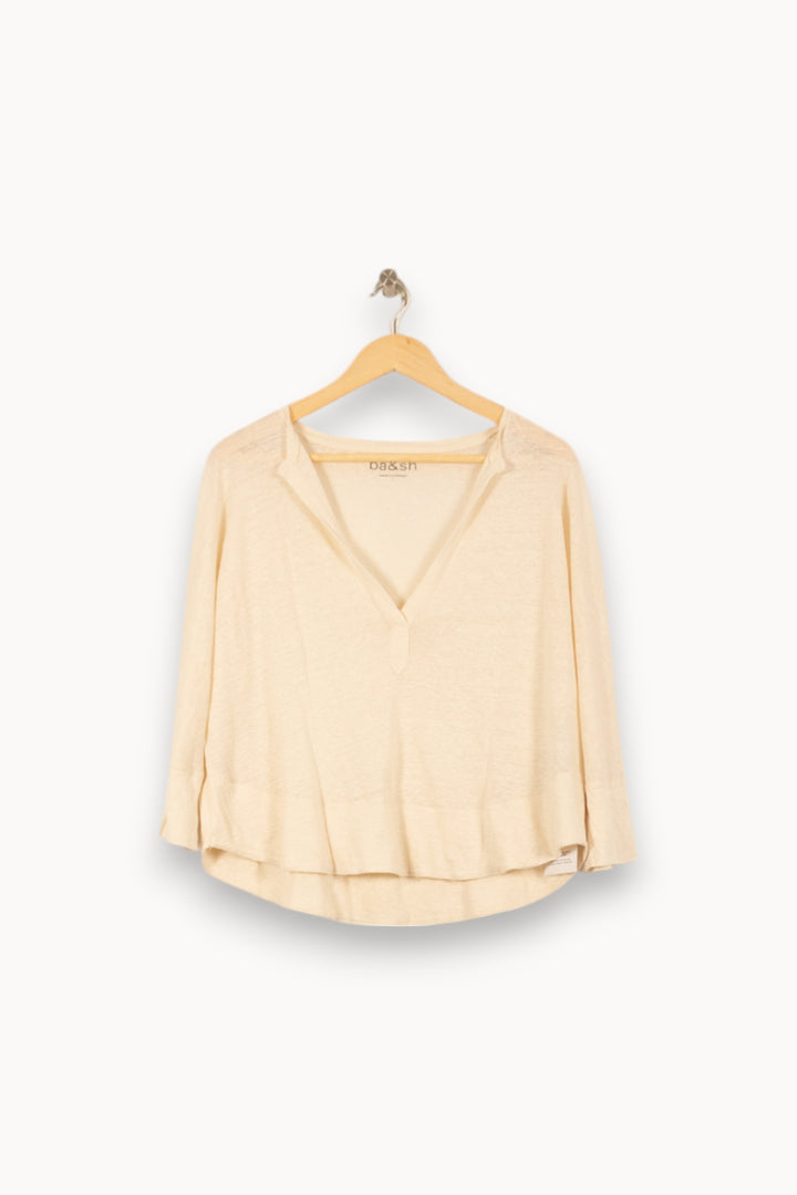 Blouse Beige - Taille S/36 de la marque ba&sh | PARAD54070 - Vendu par Paradigme - Image 2
