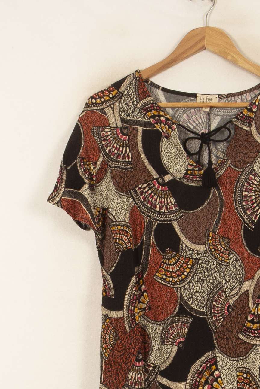 Blouse Multicolore - Taille L/40 de la marque La Fée Maraboutée | PARAD54071 - Vendu par Paradigme - Image 3