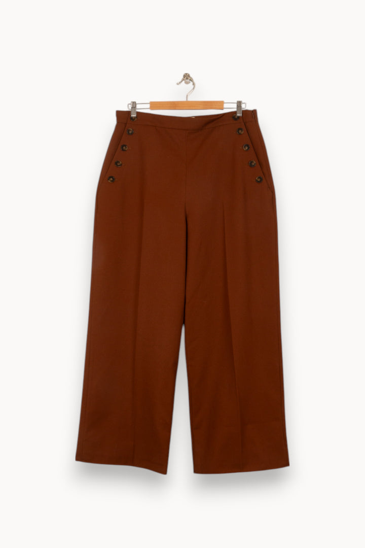 Pantalon Large Marron - Taille XXXL/46 de la marque Sézane | PARAD54086 - Vendu par Paradigme - Image 2