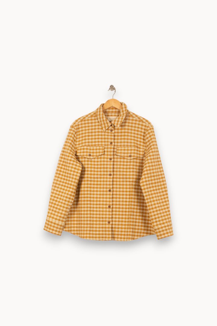 Chemise à Carreaux Jaune et Blanche - Taille XL/42 de la marque Sézane | PARAD54087 - Vendu par Paradigme - Image 2