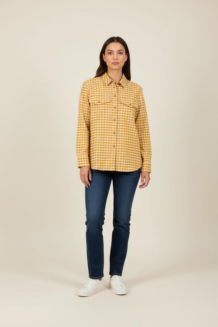Chemise à Carreaux Jaune et Blanche - Taille XL/42 de la marque Sézane | PARAD54087 - Vendu par Paradigme - Image 1