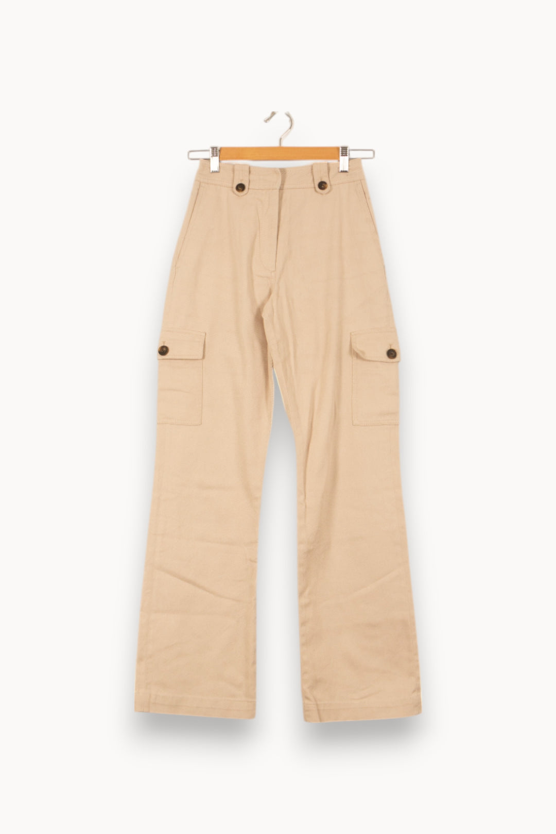Pantalon Cargo Beige - Taille XS/34 de la marque Claudie Pierlot | PARAD54091 - Vendu par Paradigme - Image 2