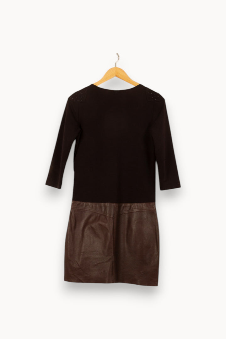 Robe Courte Noire et Marron - Taille M/38 de la marque IKKS | PARAD54099 - Vendu par Paradigme - Image 4