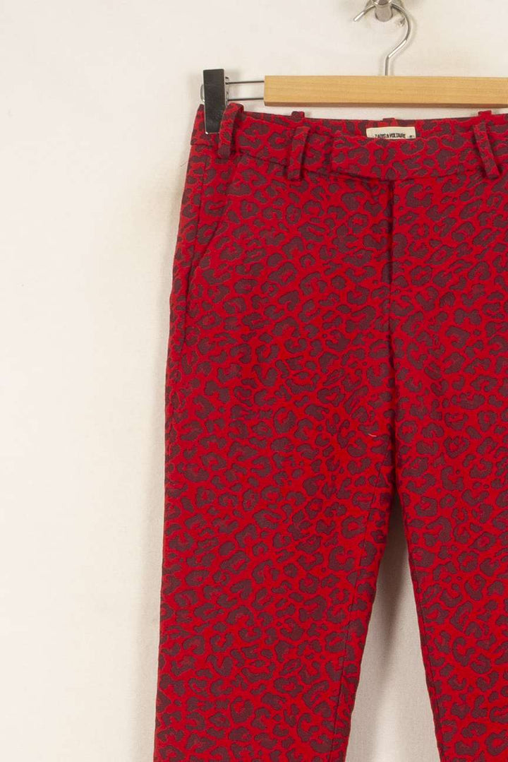 Pantalon Imprimé Bordeaux et Noir - Taille XS/34 de la marque Zadig&Voltaire | PARAD54112 - Vendu par Paradigme - Image 3