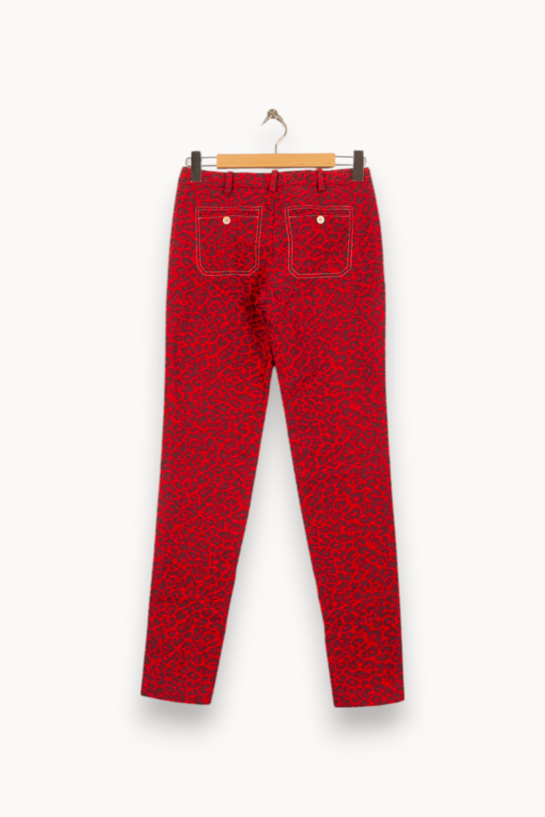 Pantalon Imprimé Bordeaux et Noir - Taille XS/34 de la marque Zadig&Voltaire | PARAD54113 - Vendu par Paradigme - Image 4