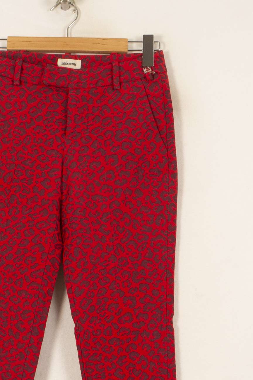 Pantalon Imprimé Bordeaux et Noir - Taille XS/34 de la marque Zadig&Voltaire | PARAD54117 - Vendu par Paradigme - Image 3
