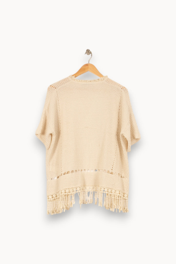 Gilet Blanc - Taille XS/34 de la marque La Fée Maraboutée | PARAD54121 - Vendu par Paradigme - Image 4