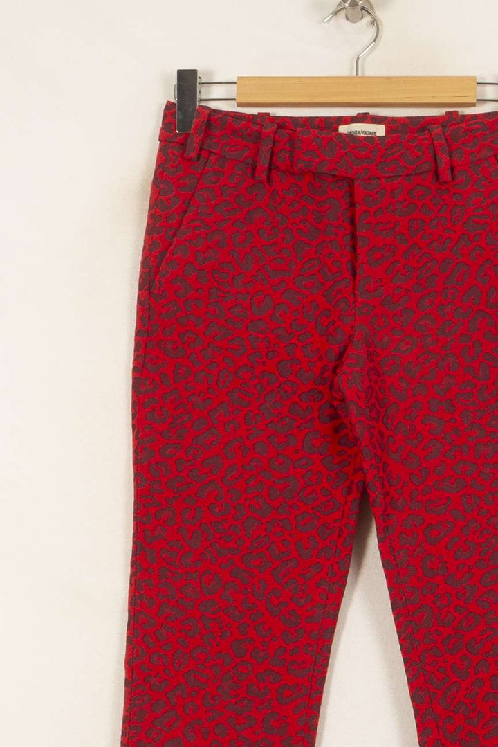 Pantalon Imprimé Bordeaux et Noir - Taille XS/34 de la marque Zadig&Voltaire | PARAD54122 - Vendu par Paradigme - Image 3