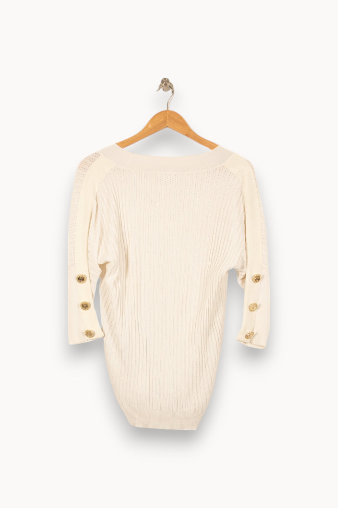 Pull Blanc - Taille S/36 de la marque Claudie Pierlot | PARAD54124 - Vendu par Paradigme - Image 4