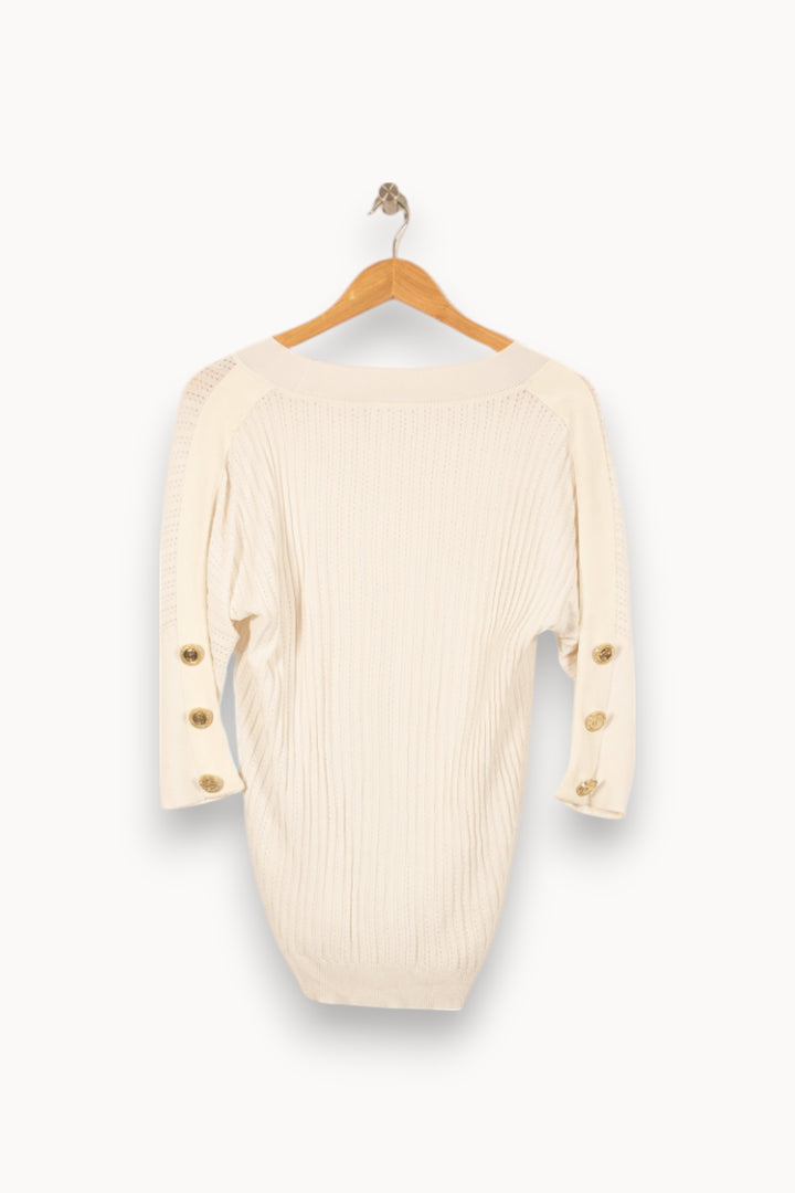 Pull Blanc - Taille S/36 de la marque Claudie Pierlot | PARAD54124 - Vendu par Paradigme - Image 4