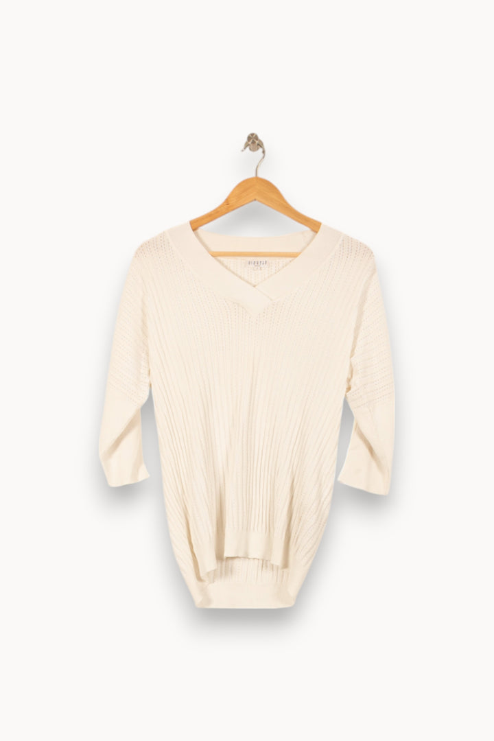 Pull Blanc - Taille S/36 de la marque Claudie Pierlot | PARAD54124 - Vendu par Paradigme - Image 2