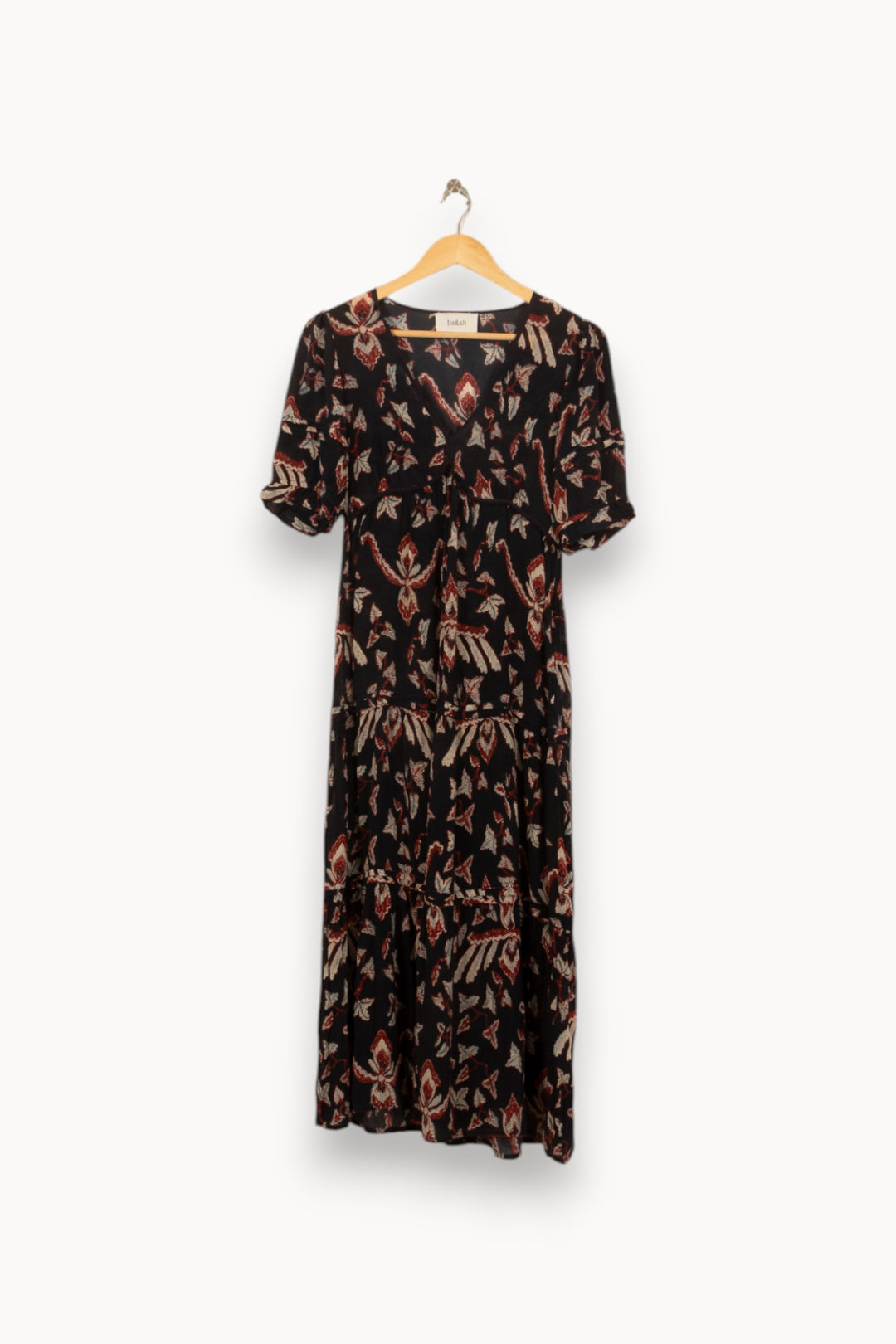 Robe Longue Noire et Rouge - Taille XS/34 de la marque ba&sh | PARAD54125 - Vendu par Paradigme - Image 2