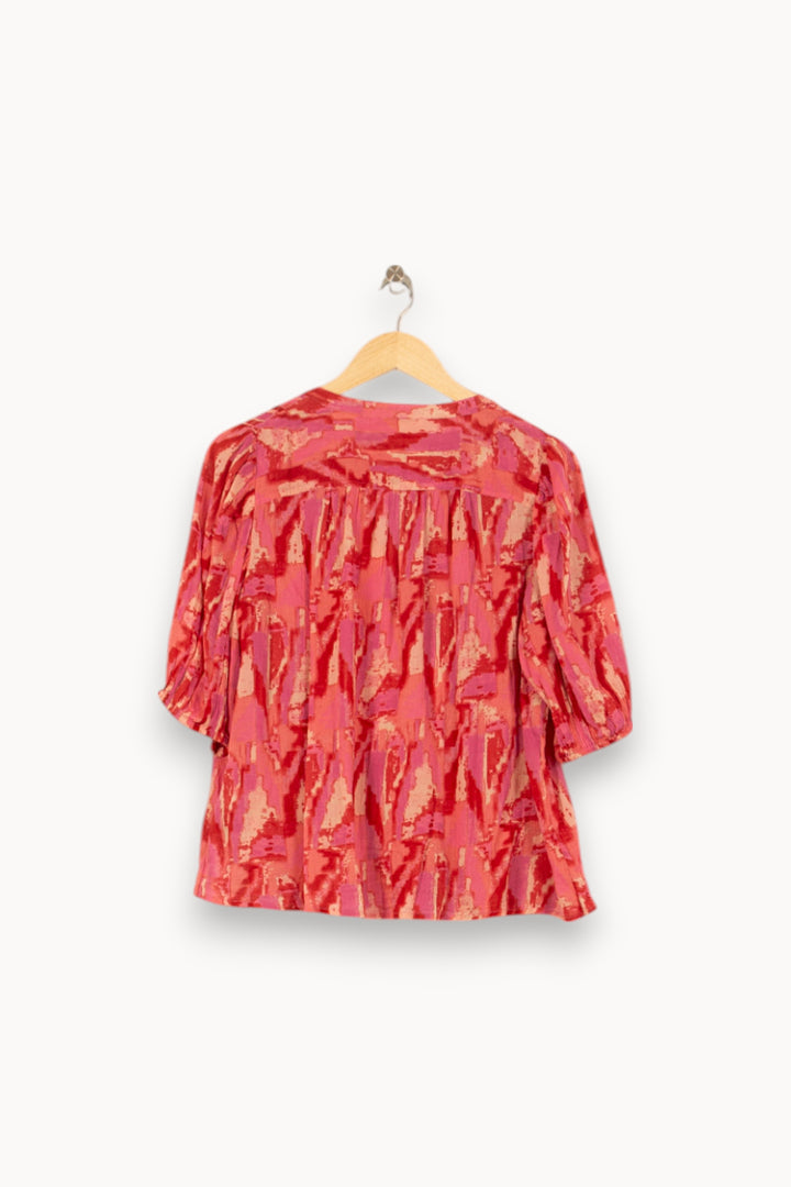 Blouse Rose et Beige - Taille L/40 de la marque ba&sh | PARAD54130 - Vendu par Paradigme - Image 4